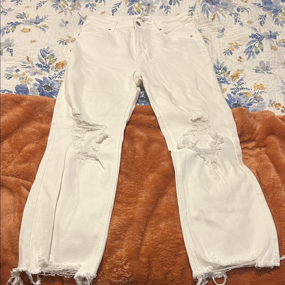 White Distressed Women's Jeans